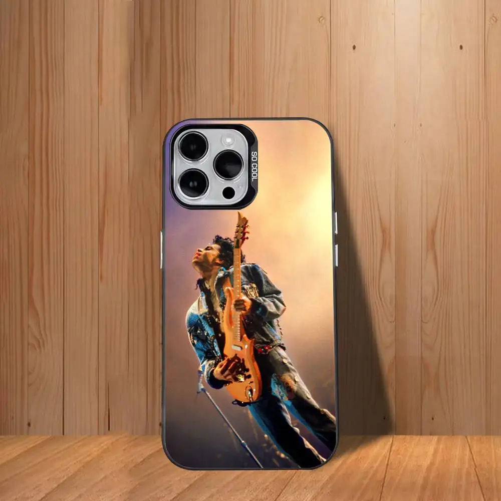 حافظة هاتف Prince R-Rogers N-Nelson لهاتف iPhone 17,16,15,14,13,12,11,Mini,Pro,SE,MAX غطاء أبيض غير لامع مقاوم للصدمات