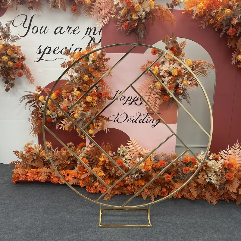 

Gilded Wedding Arch Backdrop, Geometric Frame, Stand Screen, Stage Background Decoration, Flower Stan 1pcs