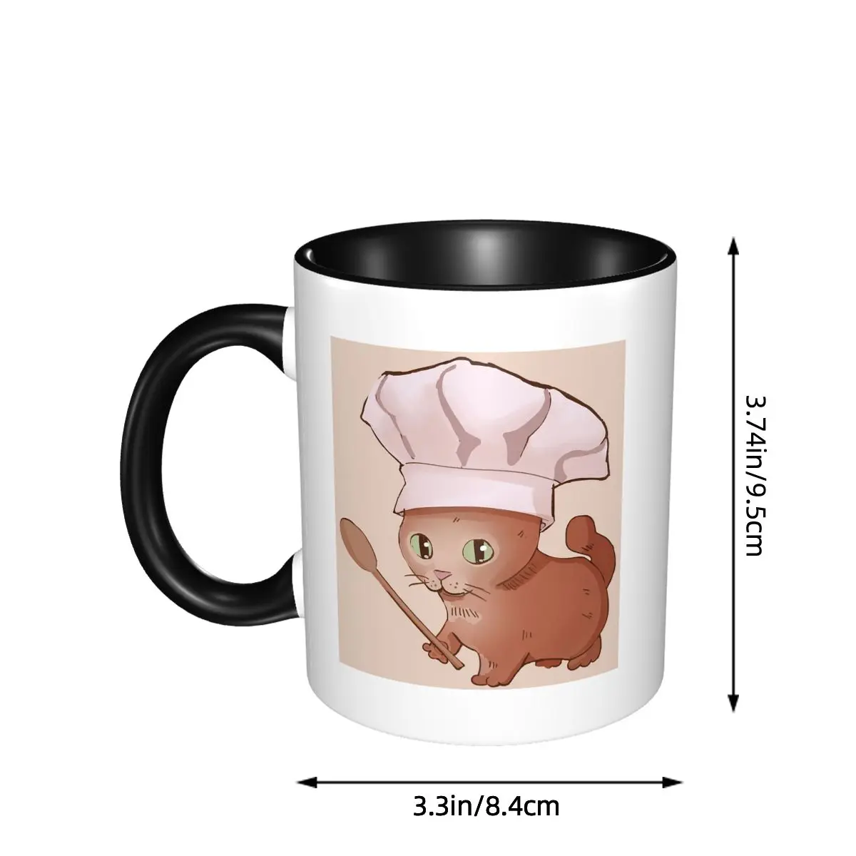 Chef Cat Kitten Meme Lemme Mug Funny Ceramic Coffee Cups Tea Mugs Milk Cup Drinkware Gifts for Woman Man