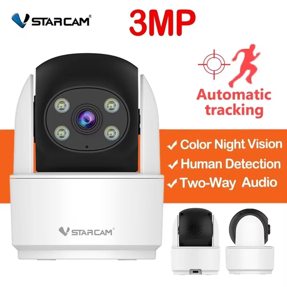 Vstarcam 3MP Camera Human Detection Indoor Smart Home Camera Surveillance Full color Night Vision IP Cam Security Baby Monitor