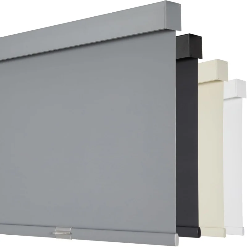 Aluminum Material Valance Roller Shades Uv Protection Blackout Fabric Pull Down Manual Cordless Roller Blinds For Custom Window