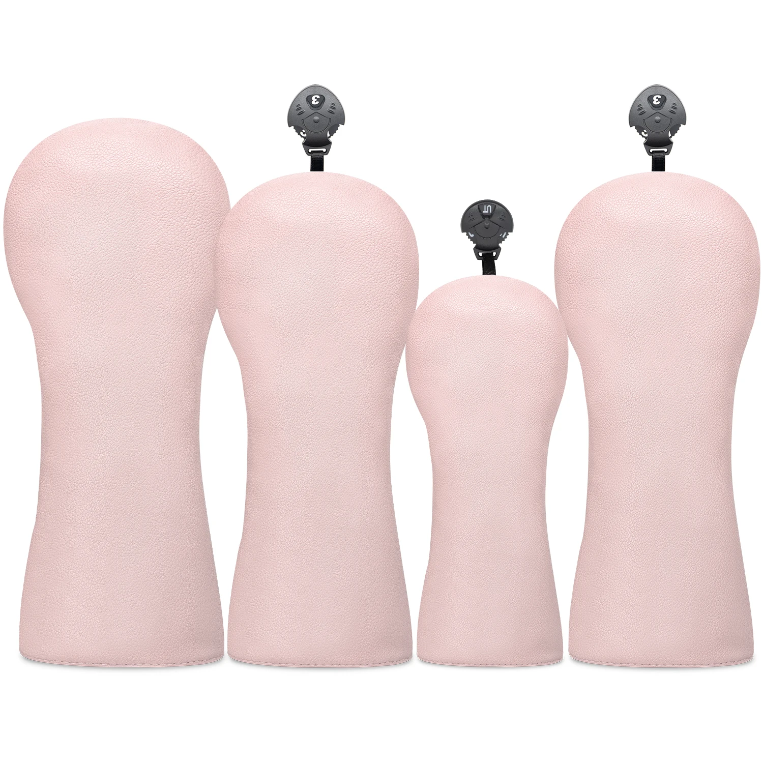 1PC/4PCS Blank Pink Golf Headcover Durable Protective Accessory For Driver Fairway Hybrid, Nice Gift for Golf Enthusiasts