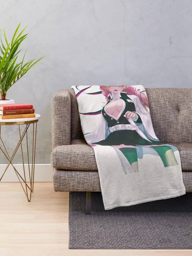 Mitsuri Kanroji Throw Blanket For Sofa Thin Softest Sofas Blankets