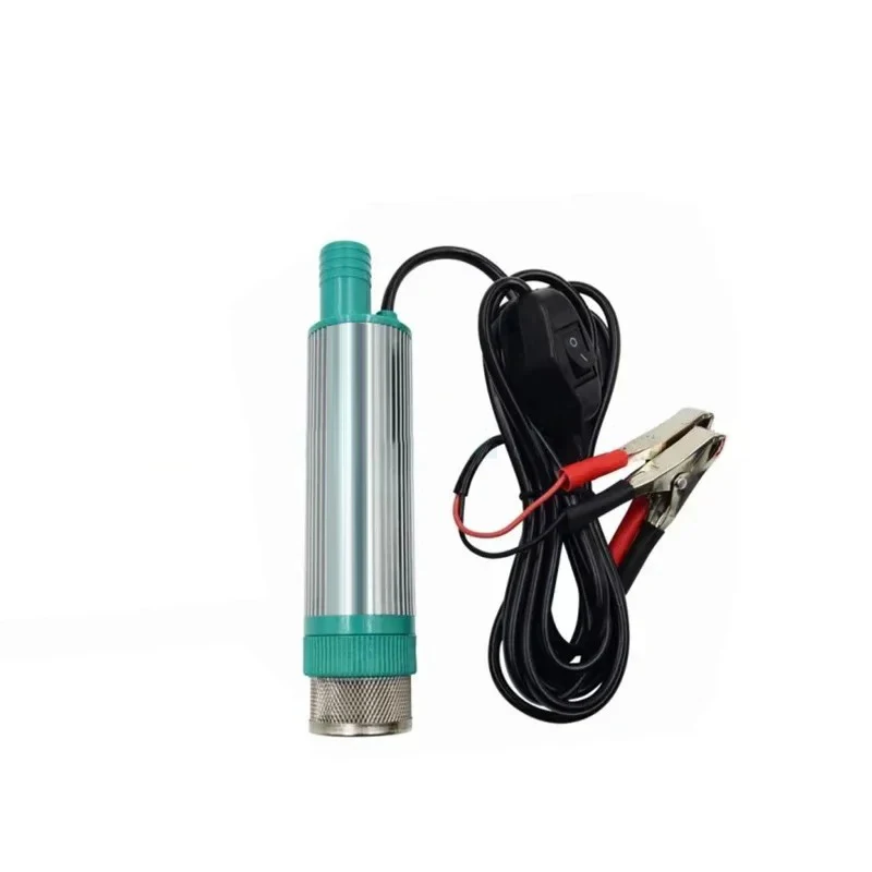 12V electric car pump 38mm portable mini pump Diesel pump Camping fishing submersible pump 30L/ min power cord 3m