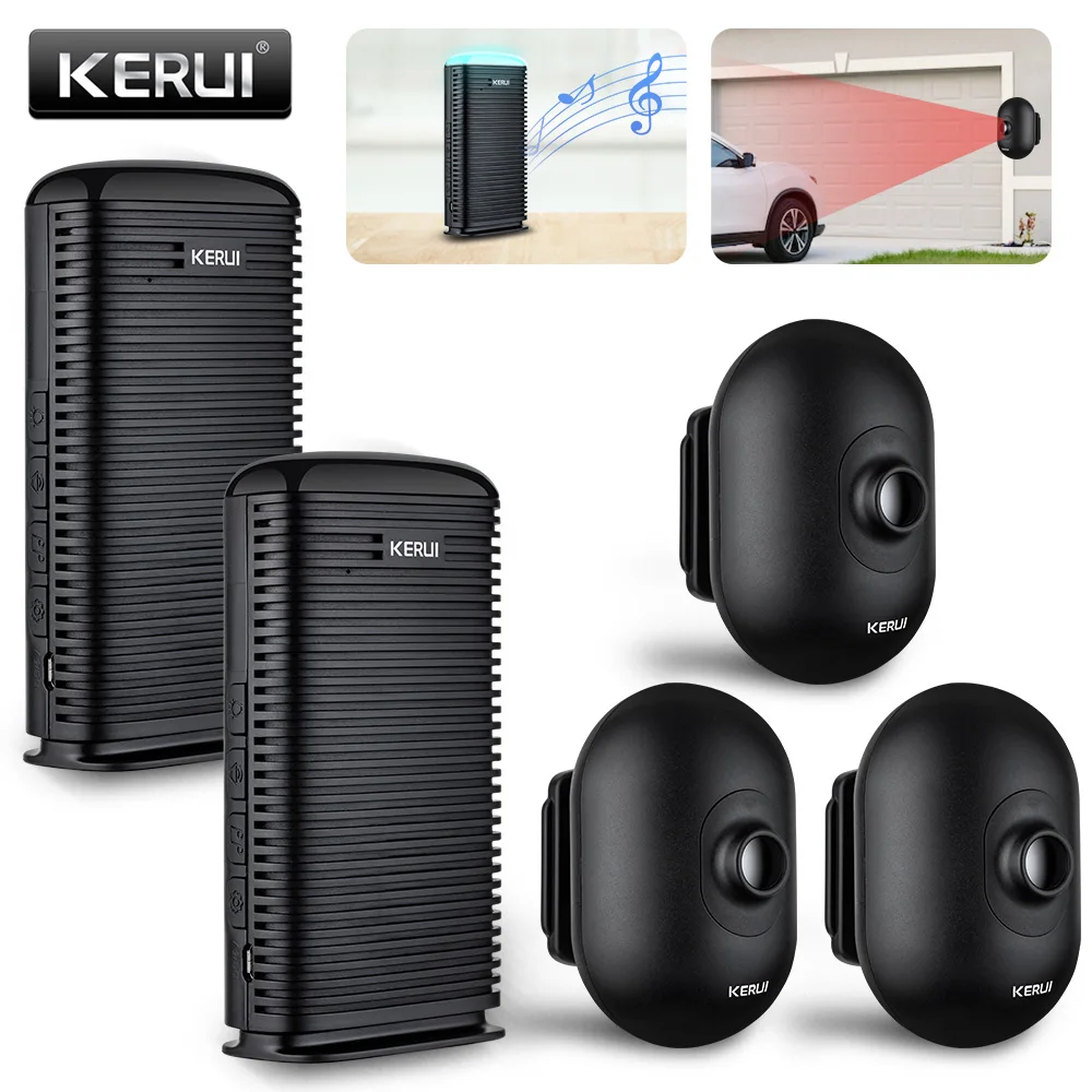 KERUI-sistema de alarma de seguridad inalámbrico para entrada, Detector de movimiento PIR impermeable, garaje de patrulla, sistema de seguridad de