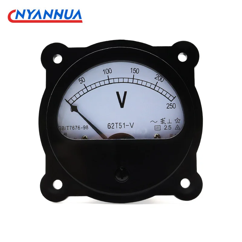 62T51-V AC Analog Voltmeter Volt Panel Meter 250V 300V 450V 500V 1000V 85*85mm