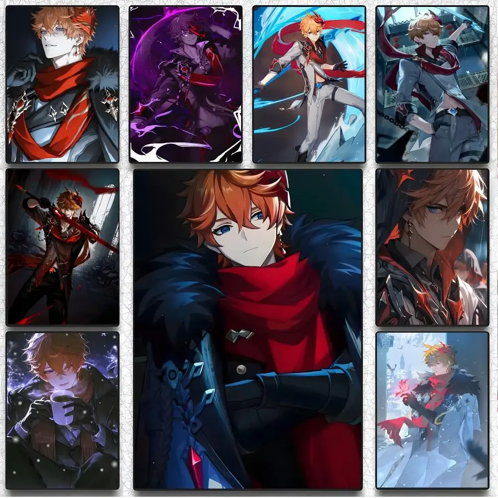 game character G-Genshin Impact Tartaglia Poster Artistic Instant Peel-Off Wall Decor Setter for Bedside & Shared Room