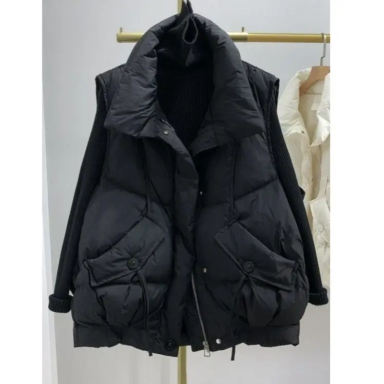 Losse damesvest bovenkleding Koreaanse Sle Big Size herfst winter faionable katoen Jaet ontwerp voor plus size dames