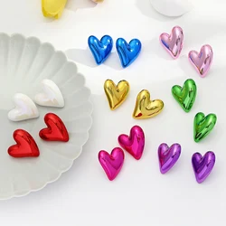 Geometric Smooth and bright color Earrings For Women Bohemia pendientes Trend Punk pattern Fashion Party Charm Earrings