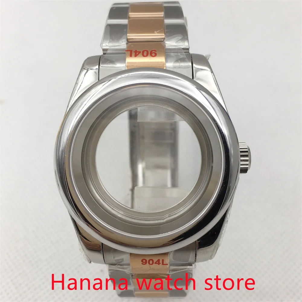 

36mm/39mm Silver Case Silver Rose Gold Strap Sapphire Glass Fits NH35 NH36 ETA2836 PT5000 Miyota8205 8215 DG2813 Movement