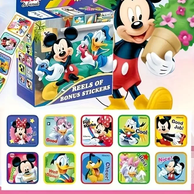 200pcs/Box Disney Frozen Princess Mickey Mouse Lightning Mcqueen Sofia The First Glitter Stickers Beautiful Cartoon Characters