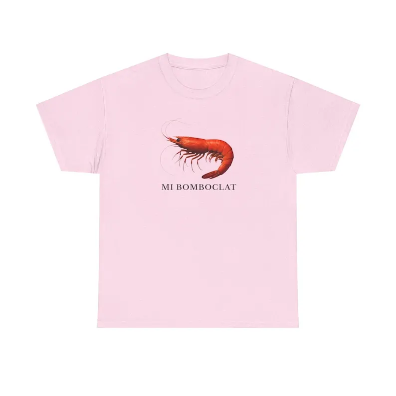 Mi Bomboclat Shrimp Meme Camisa de estilo retroFunny Fish TeeGag Regalos ShirtFisher Camiseta unisex, Boba de pescado tonto Y2k ShirtHilarious
