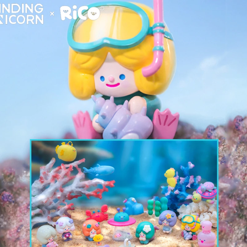 

Original Rico Happy Sea Series Surprise Blind Box Cartoon Designer Dolls Mistery Figure Kawaii Trendy Toys Girls Holiday Toy