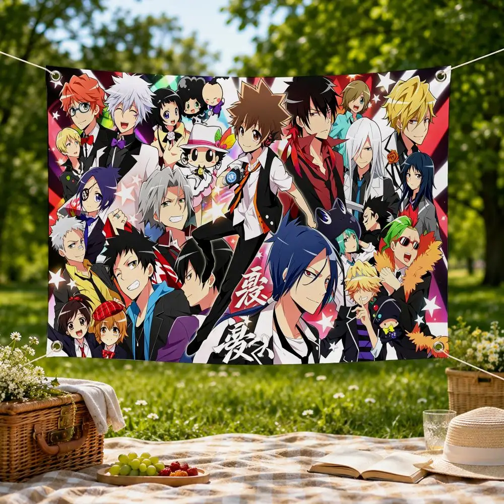 Anime Reborn Mafia Battle Comedy Flags Wall Hanging Flag Banner for Bedroom Dorm Party Festival Camping Indoor Outdoor Decor