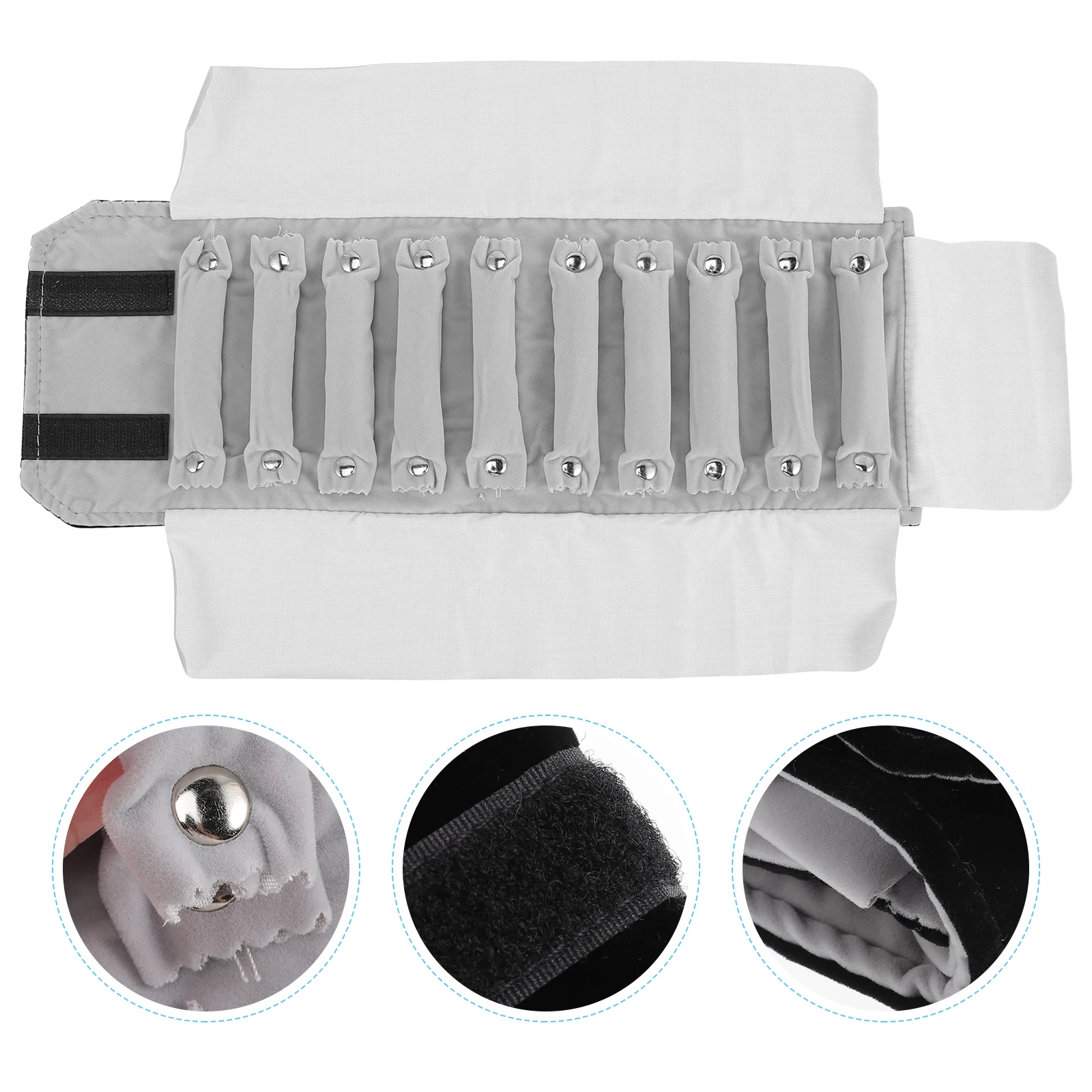 

Jewelry Storage Roll Bag Foldable Finger Ring Organizer Portable Jewelry Holder Finger Ring Holder