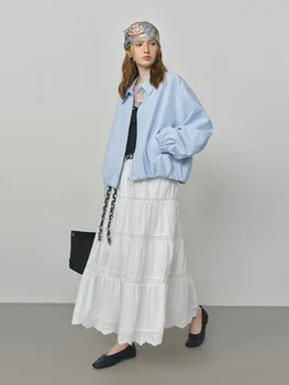 FSLE 2025 New French Barn-Style Raw Glamour Short Jacket Women's Spring Autumn New Arrival Loose Fit Oversize Workwear Coat 5