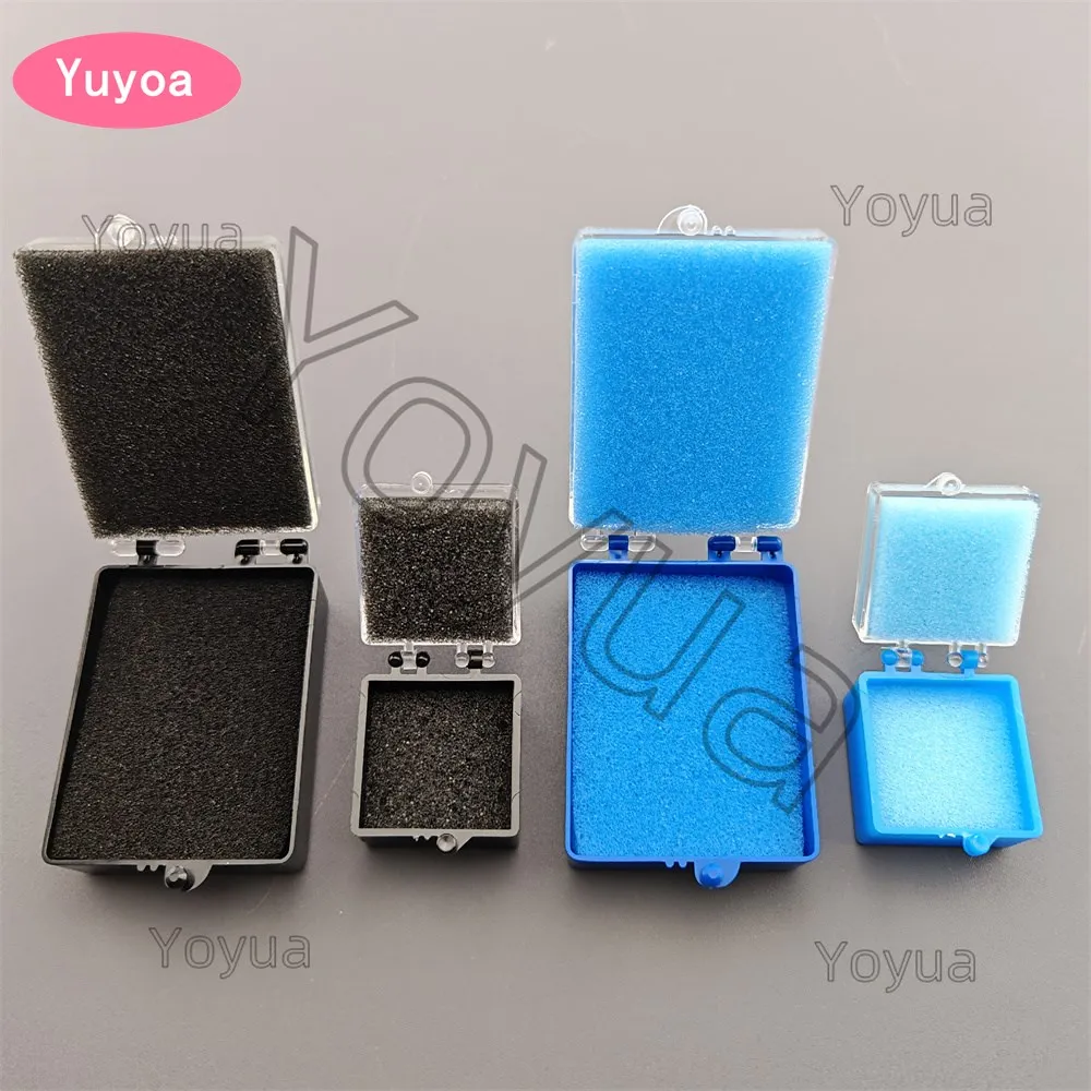 100PCS Denture Sponge Retainer Case Implant Denture Crown Veneer Fake Teeth Storage Box with Foam Fake Teeth Case