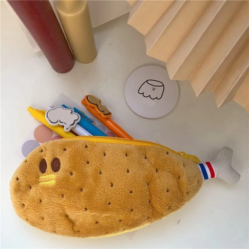 Creatives Novelty Funny Face Simulation Food Fruit Character Soft Stuffed Clothes Pencil Box