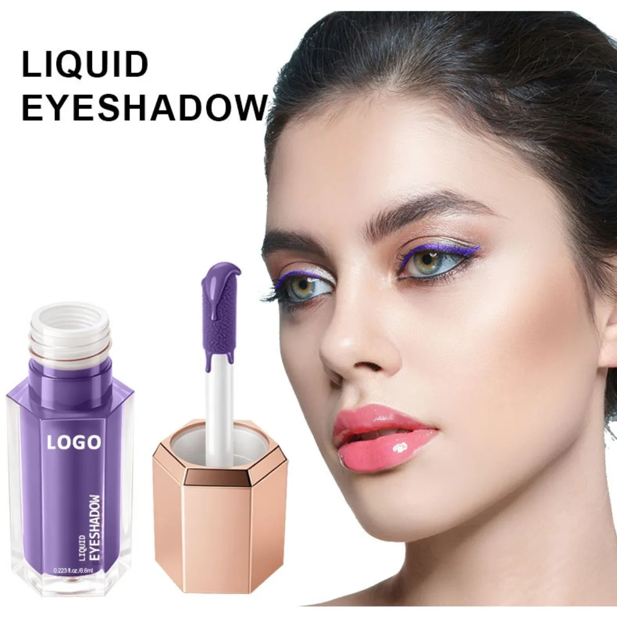 Hexagonal Tube 18 Color Pearlescent Matte Liquid Eyeshadow Private Label Custom Logo Vegan Makeup Wholesale Cosmetics