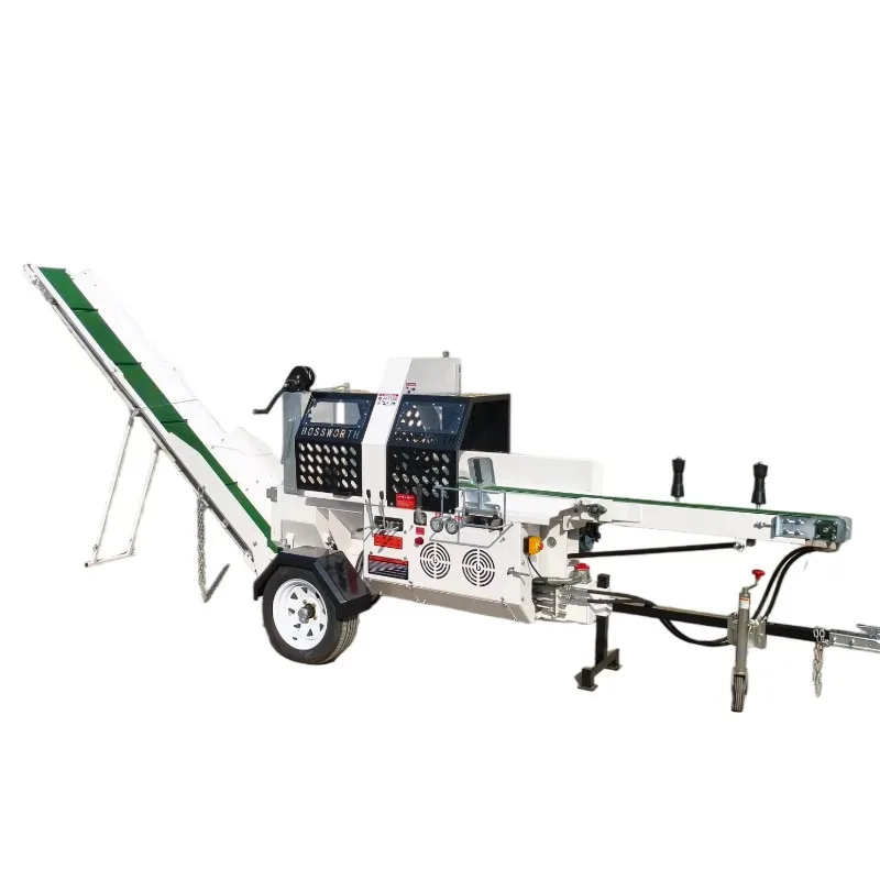 YG 20 Ton Firewood Processor Log Splitter Machine Petrol Timber Processor Wood Splitter