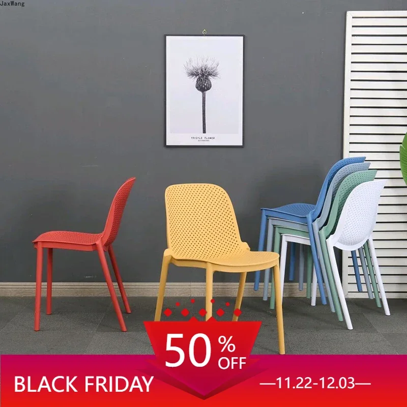 

Nordic Dining Chair Backrest Plastic Chair Minimalist Modern Simple Creative Leisure Family Dining Chairs Household Furniture