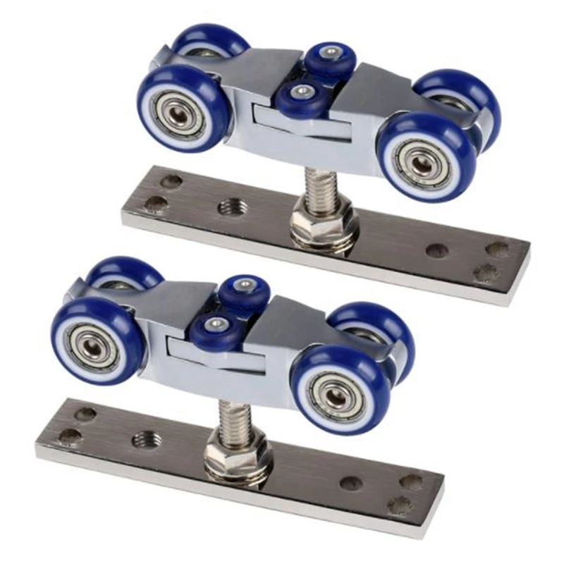 2X Bifold Door Hardware Wooden Sliding Door Pulley Furniture Hardware Wheel Barn Door Roller