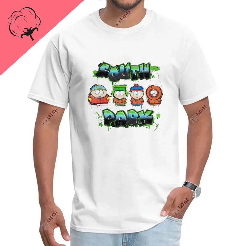 

S-southpark Theme 100%Cotton Summer Print O-neck Streetwear Graphic T Shirts Street Fashion Hip-hop Harajuku Graphic Tee Tops