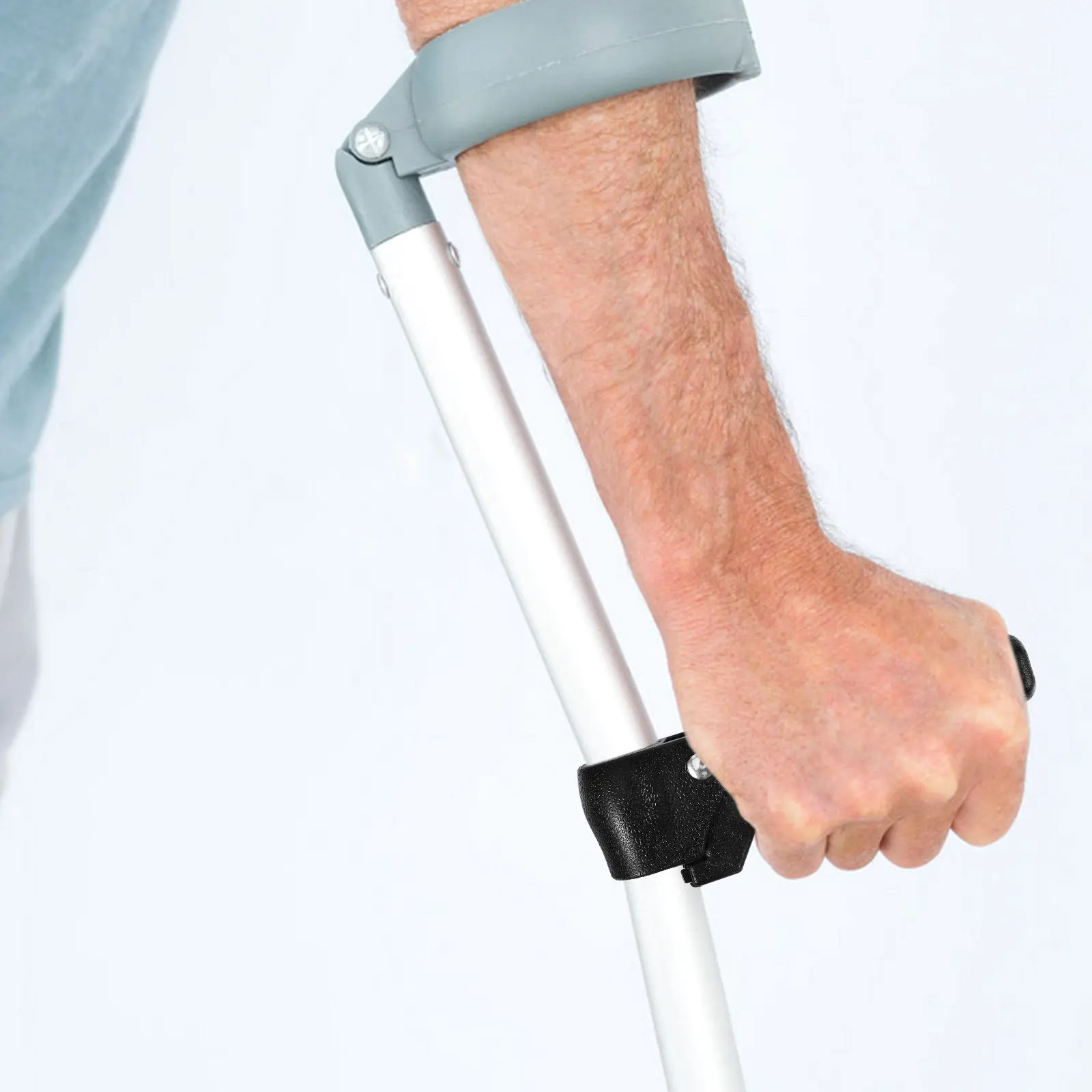 Plastic Solid Cane Handle Replacement Ergonomic Assist Walking Cane Knob Polished Stick Handle for Outdoor Men Women Mobility