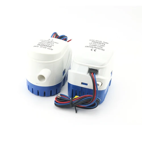 Imagen 2 del producto Bomba de sentina sumergible automática para barco, bomba de agua marina eléctrica de 12V voltios CC, pequeña, automática, 600GPH, 750GPH, 1100GPH, con interruptor