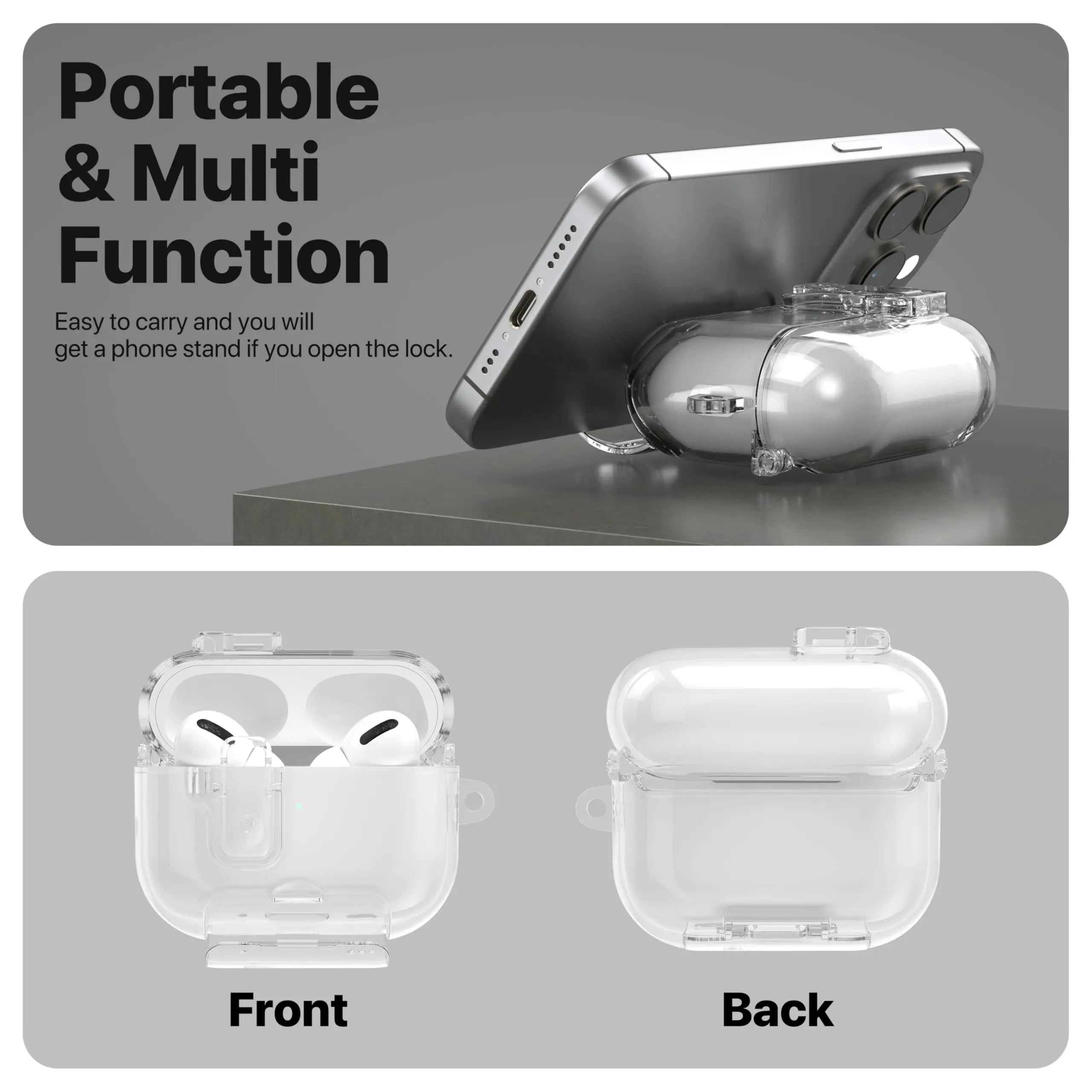 

Clear Shockproof Case for Airpods Pro 3 with Cleaner Kit Soft TPU Protective Cover Case For Airpods Pro 3 Generation Case(Clear)
