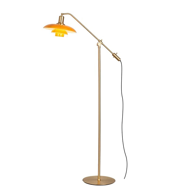Dinamarca Designer Rocker Arm Floor Lamp Luz de pé para sala de estar e quarto