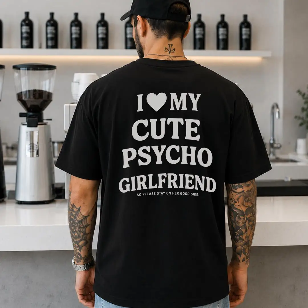 Funny Boyfriend Shirt, Relationship Humor Shirt, Couple T-Shirt, Funny Couple Gift Tee, Trendy Couples Shirte, Cotton T-Shirt