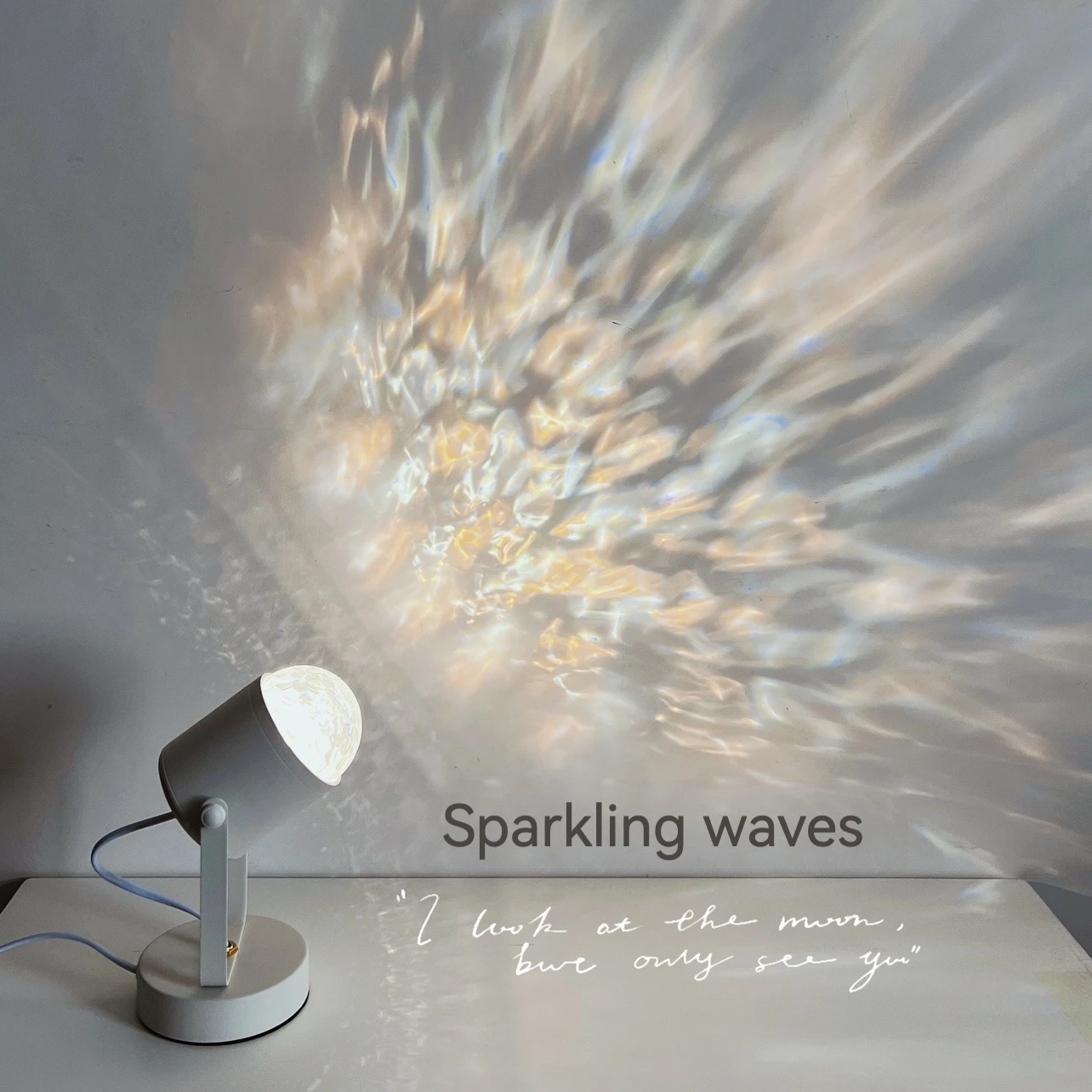 Water Ripple Wall Lamp Small Night Light Light Shadow Mood Rotating Bedside Ambient Sunset Light Netflix Live Decoration Bedroom