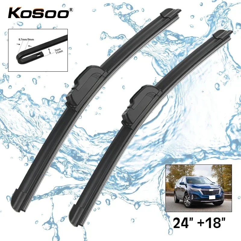 

Car Wiper For Chevrolet Equinox 2018-2024 Windshield Rubber Silicon Refill Front Window Wiper 24"+18" Auto Accessories
