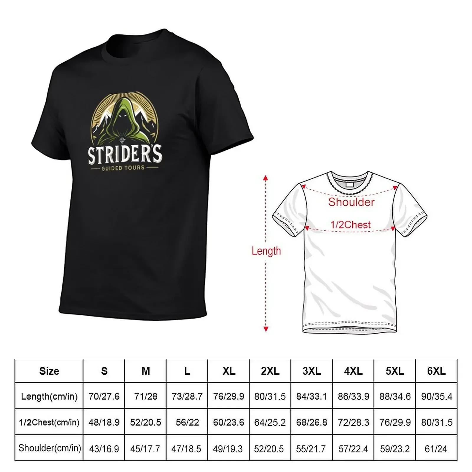 Strider Guided Tours - Hiking - Fantasy T-Shirt graphic shirts custom t shirt shirts graphic mens graphic t-shirts anime