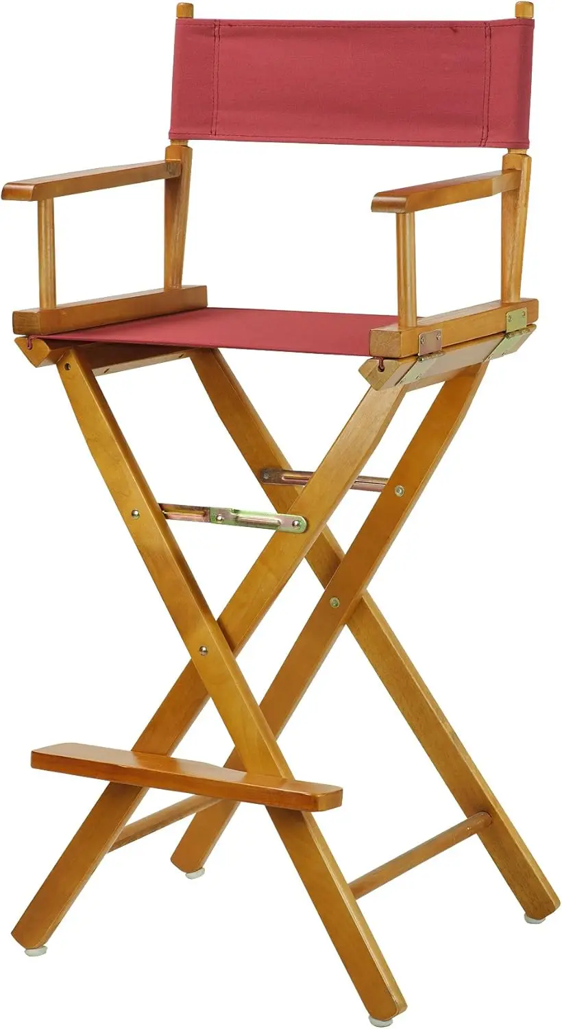 

30"" Director'S Chair Ey Oak Frame-With Bury Canvas, Bar Height