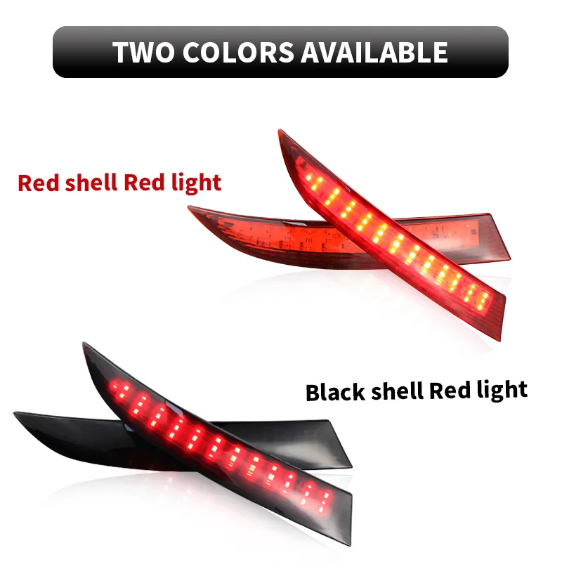 

2pcs LED Car Rear Bumper Reflector Tail Brake Stop Brake Light Accessories For BMW X5 E70 LCI 2010-2013 OEM:63147240997