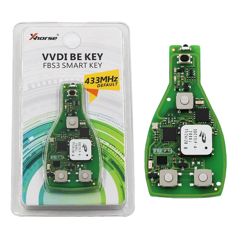 Xhorse Keyless Go FBS3 VVDI BE Smart Key 3/4 Button  315mhz 433mhz One Button Start for MB W204 W207 W212 W164 W166 W221 CLK