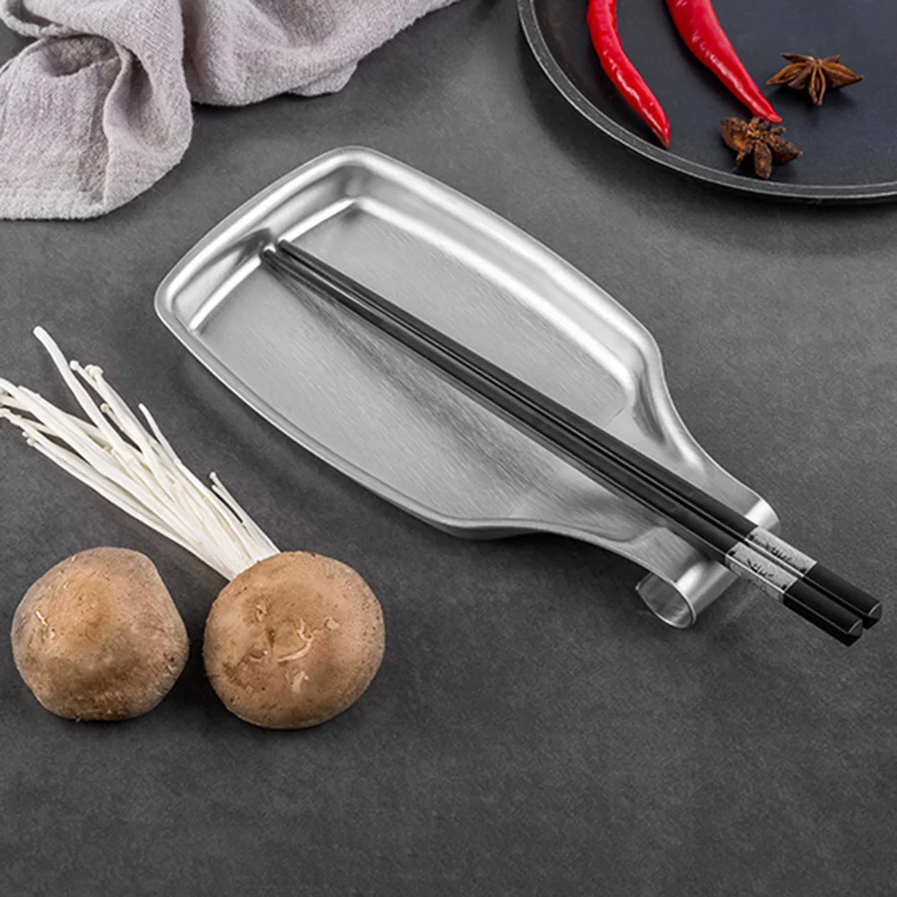 Spoon Put Tray Stainless Steel Heavy Duty Durable Spoon Rest for Stove Top Storage Utensils Spatula Holder Cooking Tool
