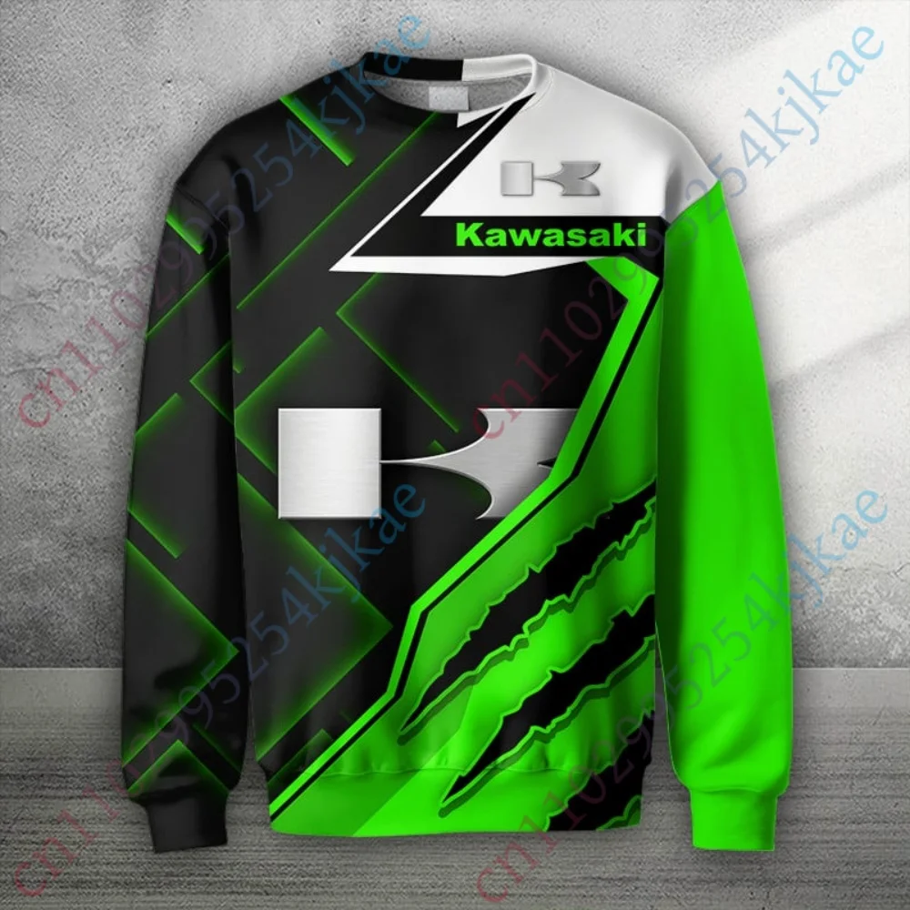 

Kawasaki T Shirt Oversized For Men Clothing Top Casual T-shirts Sweatshirt Harajuku Round Neck Long Sleeve Luxury Tshirt Unisex