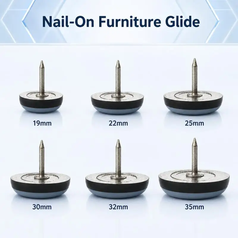 4/8/12pcsTable Chair Foot Sliders Round Furniture Legs Pads With Screw Cabinet Sofa Glides Floor Protectors Sliders