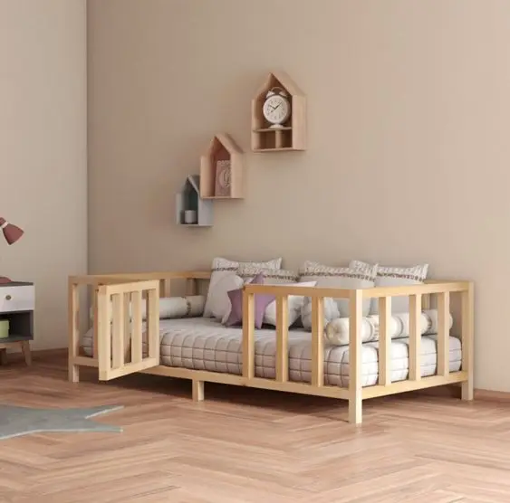 &c Minimalist Cheap Factory Price Wooden Bed Frame Cabin Princess Twin Daycare Complete Bedroom Set Good Quality Simple Style