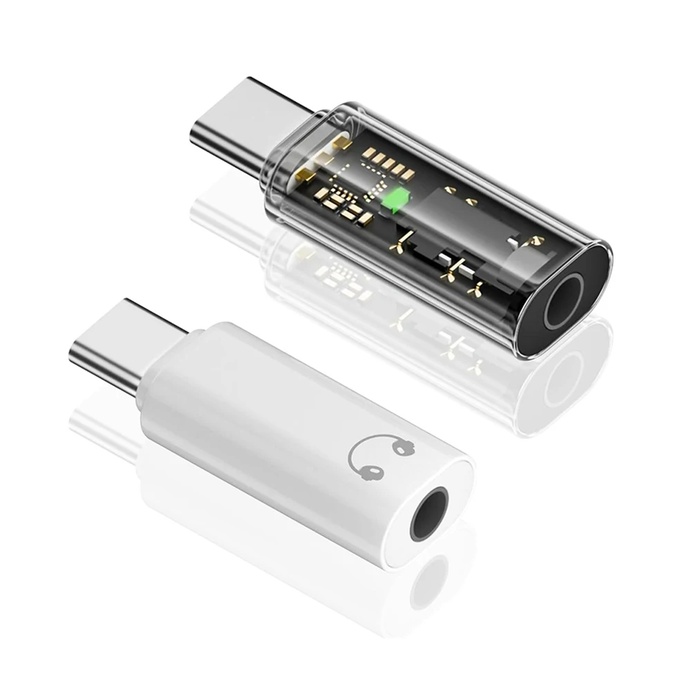 USB C Type-C to 3.5mm TRRS Audio Jack Headphone DAC Adapter Support Listening to Music and Calls for Mobile Phone Tablet