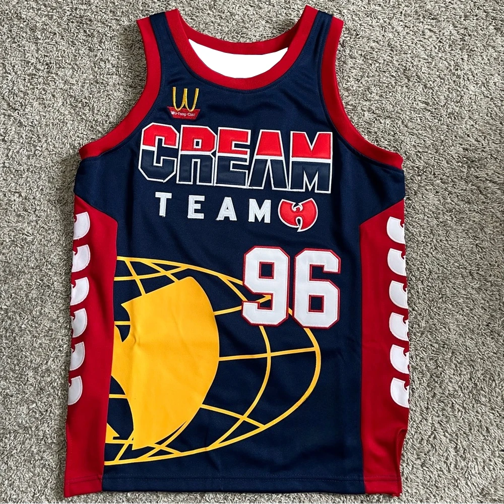 Wu-Tang Clan # 96 Maillot de basket-ball unisexe, style Y2K hip-hop pour hommes et femmes, sans manches, respirant, streetwear, en maille