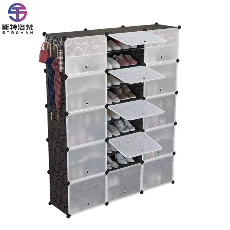 

Storage Shoe Rack Multi Use Combination Plastic Shoe Cabinet
