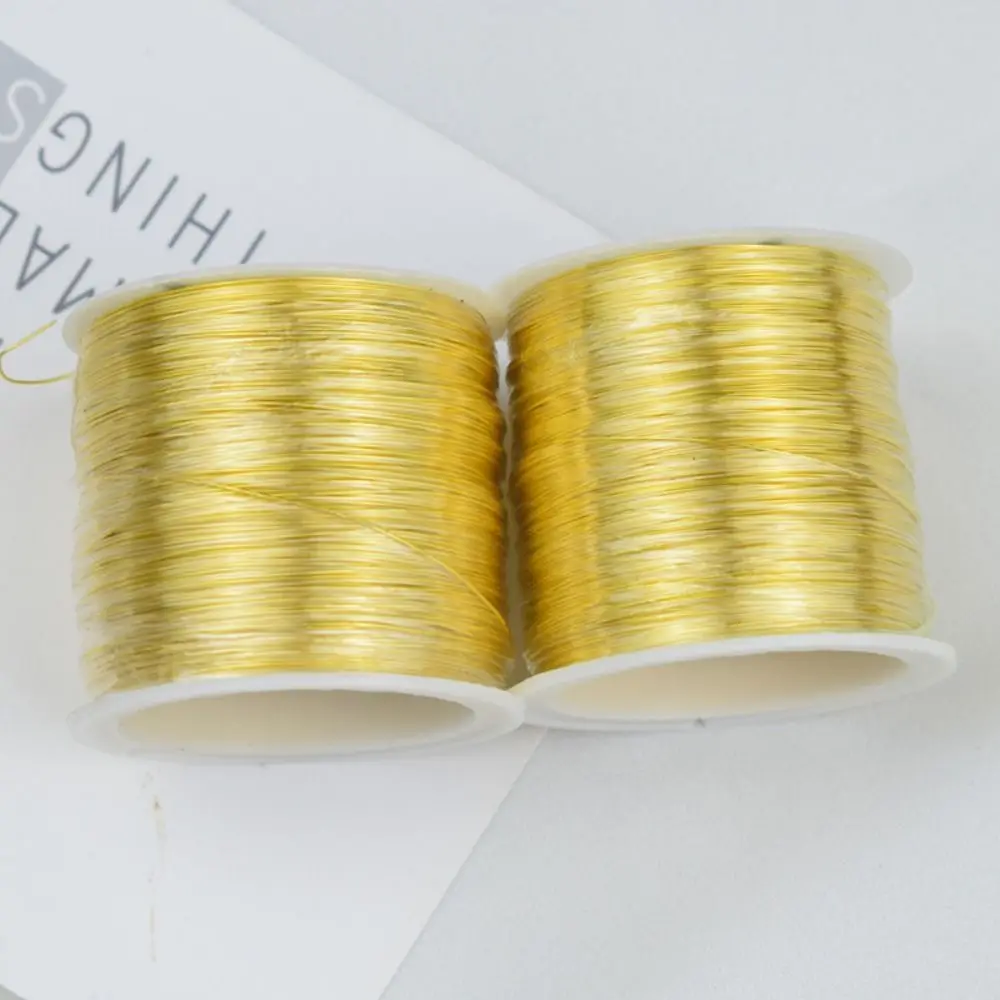 Gold Plated Brass Copper Wire 0.3mm 0.4mm Handmade Crafts Handmade Brass Wire DIY 100 Meters/roll Jewelry Making Wire