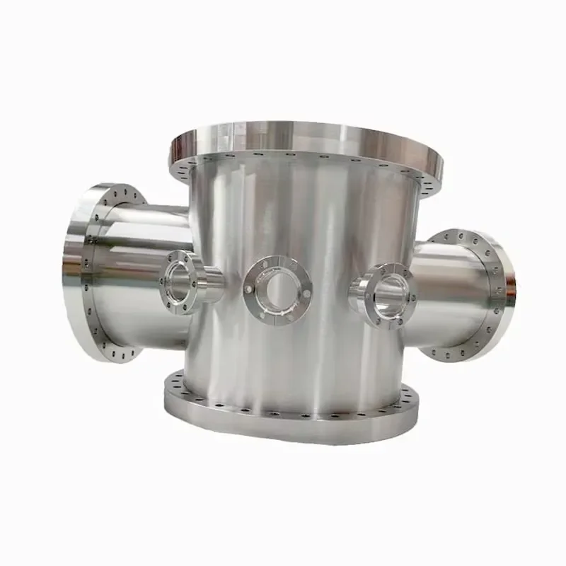 Stainless Steel Customized CF Vacuum Chamber Laboratory Thru Hosles SS304 SS316L Semiconductor Vacuum Flange Pipe Fitting