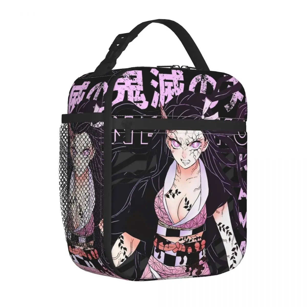 Kamado Nezuko Demoned Slayered Insulated Lunch Bag Leakproof Lunch Container Thermal Bag Tote Lunch Box School Bento Pouch