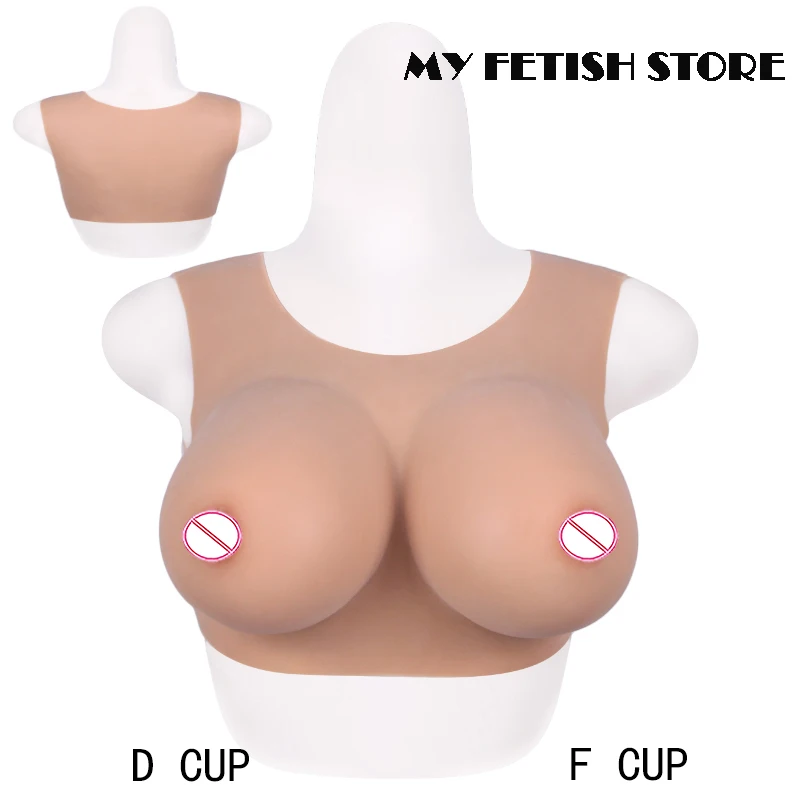 4G Sleeveless Cross dressing Realistic Soft Silicone C D F Cup Breast Form Suit Fake Boobs Suit Transgender Shemale Drag Queen