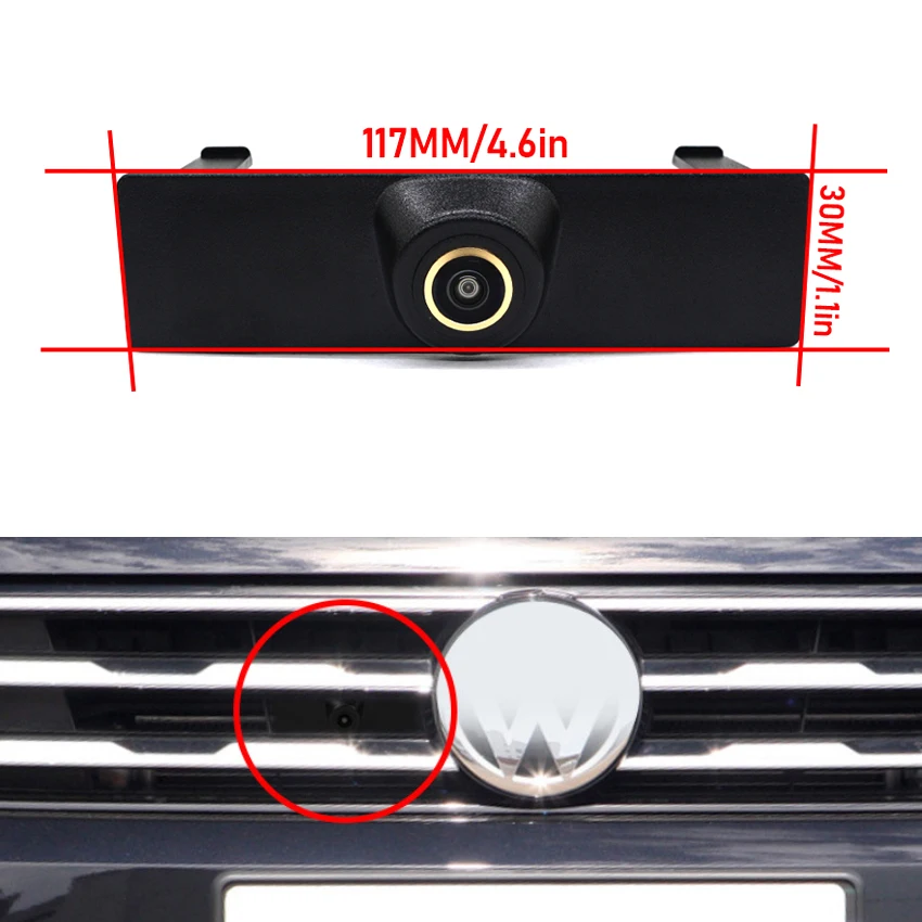 CCD Car Front View Parking Night Vision Positive Waterproof Logo Camera For Volkswagen For VW Tiguan L 430PHEV 2019 2020 2021